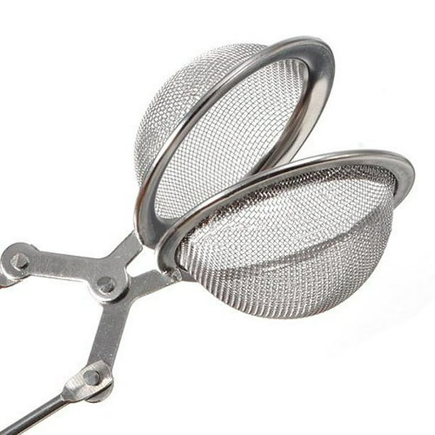 Stainless Steel Spoon Tea Ball Infuser Filter Squeeze Leaves Herb Mesh StraineJH